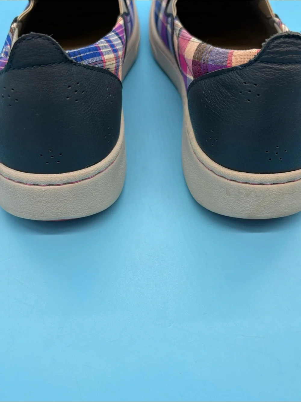 Dansko Belle Madras Plaid Canvas Slip On Comfort Sneakers Size 10.5 / 41